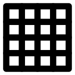 Grid Sixteen SVG Icon